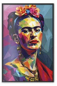 Poster: Ritratto geometrico - Frida Kahlo nello stile pittorico di Picasso