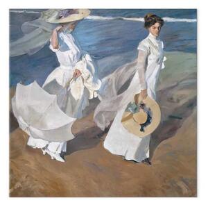 Quadro famoso Joaquín Sorolla y Bastida - Strolling along the Seashore