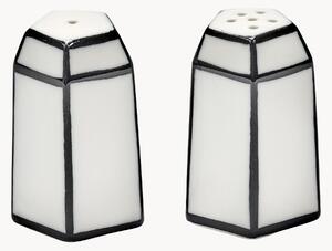Set saliera e pepiera in porcellana fatte a mano Carte Blanche 2 pz