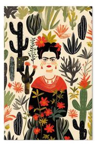 Quadro Frida Kahlo - deserto cactus