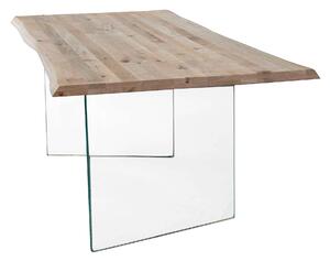 ANSON - tavolo da pranzo moderno in vetro e legno 160x90