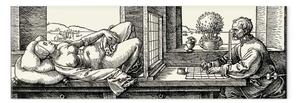 Quadro famoso Albrecht Dürer - Il disegnatore con la riga dritta