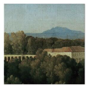 Riproduzione quadro Jean-Auguste-Dominique Ingres - Paesaggio romano con l'acquedotto di Villa Borghese