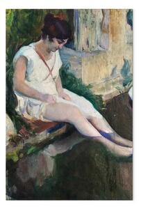 Riproduzione Joaquín Sorolla y Bastida - A bordo piscina nel giardino dell'artista