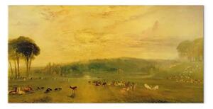 Riproduzione William Turner - Il lago, Petworth: tramonto, Combattere i cervi