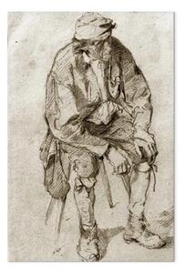 Riproduzione quadro Ludwig Knaus - Agricoltore della Foresta Nera seduto (Herrischried)