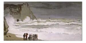 Quadro famoso Claude Monet - Mare agitato a Etretat
