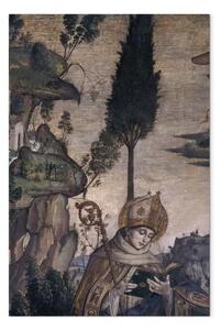 Riproduzione quadro Pinturicchio - San Bernardo da Siena con due santi