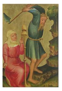 Riproduzione quadro Master Bertram - Adamo ed Eva al lavoro, dettaglio della pala d'altare Grabow