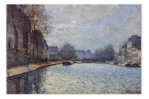 Riproduzione quadro Alfred Sisley - Veduta del Canal Saint-Martin, Parigi