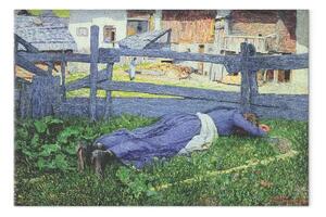 Riproduzione Giovanni Segantini - Riposa all'ombra