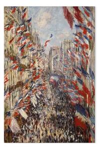 Quadro famoso Claude Monet - Rue Montorgeuil, a Parigi. Festa del 30 giugno 1878