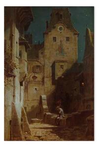 Quadro famoso Carl Spitzweg - Il guardiano notturno che si addormentò