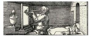 Quadro famoso Albrecht Dürer - Il disegnatore della donna sdraiata