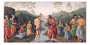 Quadro famoso Pietro Perugino - Il Battesimo di Cristo, dal Convento di San Pietro, Perugia