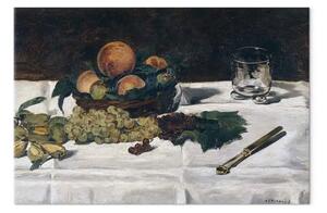Quadro famoso Edouard Manet - Natura morta: frutta su un tavolo