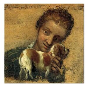 Riproduzione quadro Paolo Veronese - Giovane donna con cane