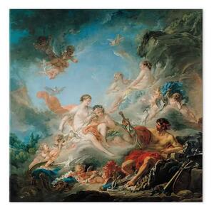 Riproduzione François Boucher - La Fucina di Vulcano, o Vulcano che presenta le armi per Enea a Venere, cartone arazzo