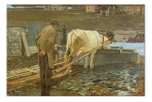 Riproduzione quadro Giovanni Segantini - Allo sciogliersi delle nevi
