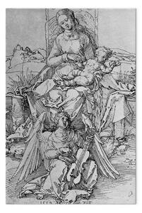 Riproduzione quadro Albrecht Dürer - Madonna col Bambino su una panchina erbosa con angelo che suona il violino