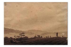 Riproduzione Caspar David Friedrich - Mattina nebbiosa