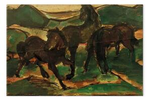 Riproduzione quadro Franz Marc - Cavalli al pascolo I