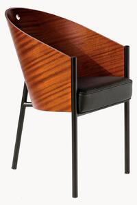 Sedia con seduta in pelle Costes