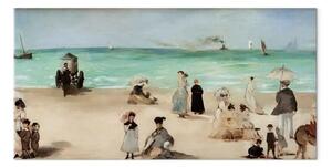 Quadro famoso Edouard Manet - Sulla spiaggia di Boulogne-sur-Mer