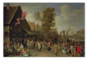 Riproduzione quadro David Teniers the Younger - La consacrazione di una chiesa di villaggio