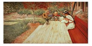 Riproduzione Carl Larsson - La prima lezione