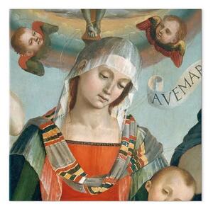 Quadro famoso Luca Signorelli - Maria col Bambino e la Trinità, Arcangeli e Santi