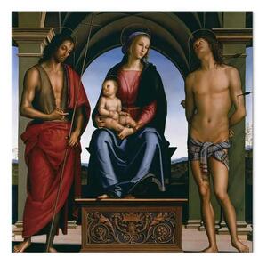 Quadro famoso Pietro Perugino - Madonna col Bambino e i Santi Giovanni Battista e Sebastiano