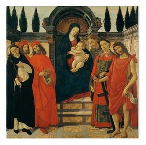 Riproduzione Sandro Botticelli - Maria con il Bambino e Santi