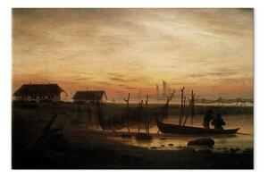 Riproduzione quadro Caspar David Friedrich - Paesaggio costiero nella luce della sera
