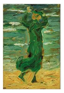 Riproduzione quadro Franz Marc - Donna nel vento in riva al mare