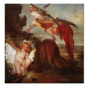Quadro famoso Anselm Feuerbach - Dei del vento, che rubano l'uva al ragazzo Bacco