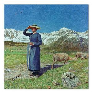 Riproduzione Giovanni Segantini - Mezzogiorno sulle Alpi