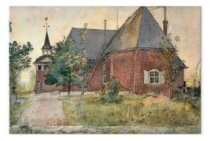 Quadro famoso Carl Larsson - La vecchia chiesa di Sundborn