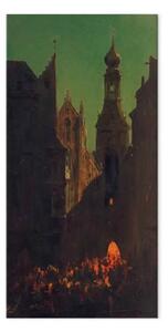 Riproduzione quadro Carl Spitzweg - Marienplatz a Monaco di Baviera