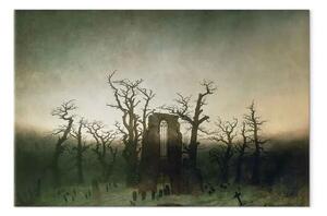 Quadro famoso Caspar David Friedrich - Abbazia nel bosco di querce