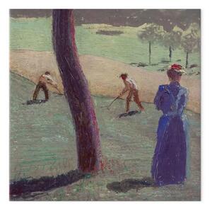 Riproduzione quadro August Macke - Lavoratori nei campi vicino a Kandern