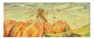 Riproduzione Franz Marc - Cavalli al pascolo II