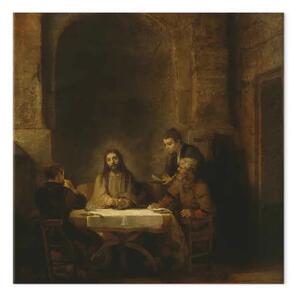 Quadro famoso Rembrandt - Cristo e i discepoli in Emmaus