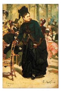 Riproduzione quadro Ilya Repin - Signora, appoggiata allo schienale di una sedia