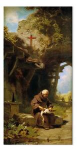Quadro famoso Carl Spitzweg - Un eremita sta spennando un'oca