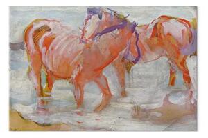 Riproduzione Franz Marc - Cavalli nello Schwemme