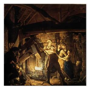 Quadro famoso Joseph Wright of Derby - La Forgia di Ferro