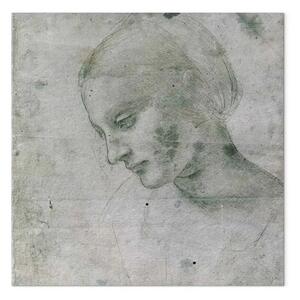 Riproduzione Leonardo da Vinci - Testa di giovane donna o testa di vergine