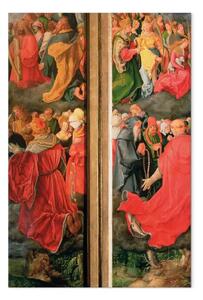 Riproduzione Albrecht Dürer - Pala d'altare di Ognissanti, copia parziale in forma di due pannelli laterali