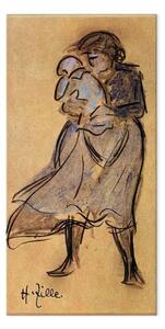 Riproduzione quadro Heinrich Zille - Madre e figlio